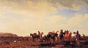 Albert Bierstadt Indians Travelling near Fort Laramie oil painting reproduction